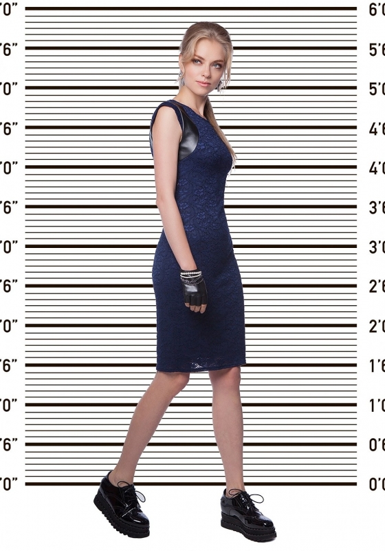 Платье SQ 1000 кружевное синее - Платье SQ 1000 кружевное синее