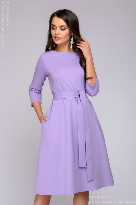 Светло лиловое платье