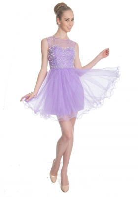  Платье со стразами 31-98 фиолетовое
