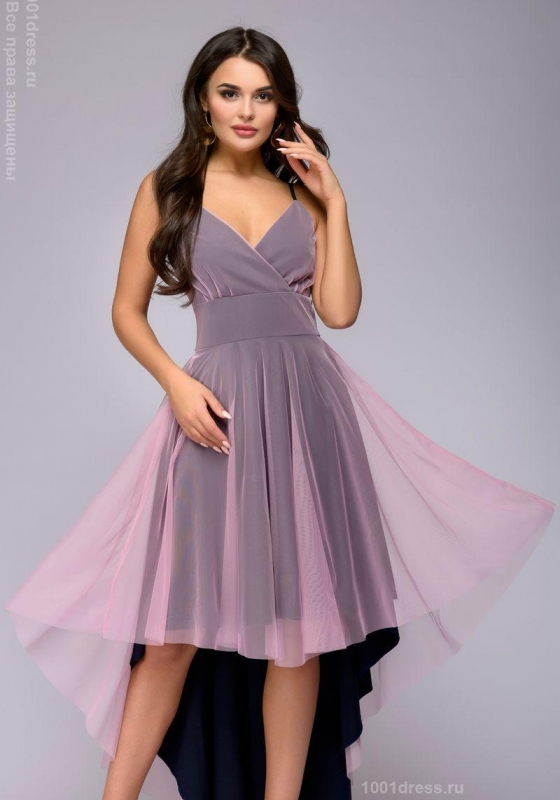Платье темно розовое