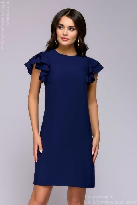 Темно синее женское платье