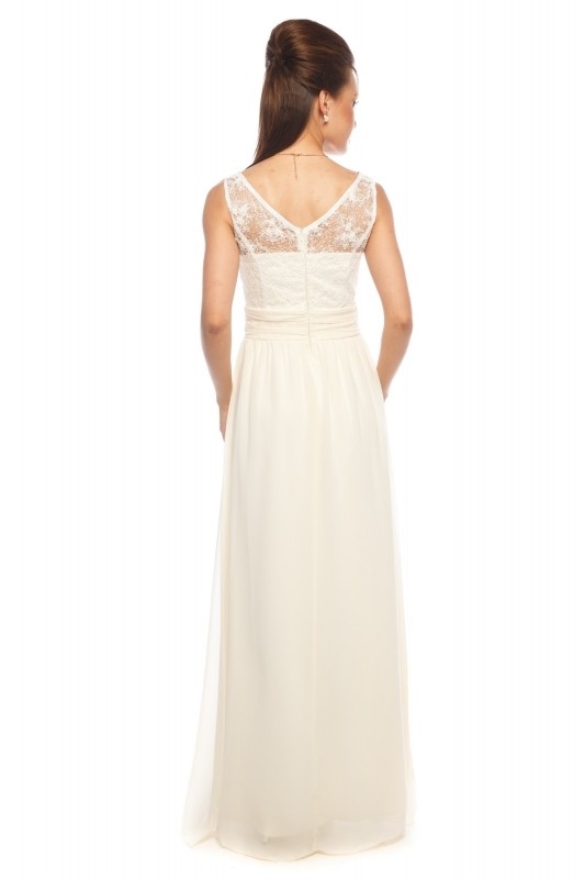 Длинное платье из фатина с кружевом  Leleya Верена белое - Длинное платье из фатина с кружевом  Leleya Верена белое