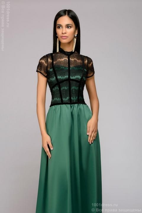 Зеленое кружевное платье – для ярких и активных модниц