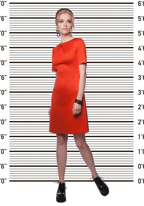 Платье SQ 1003 оранжевое - Платье SQ 1003 оранжевое