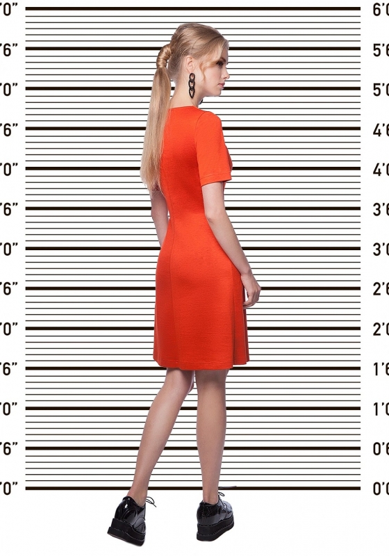 Платье SQ 1003 оранжевое - Платье SQ 1003 оранжевое