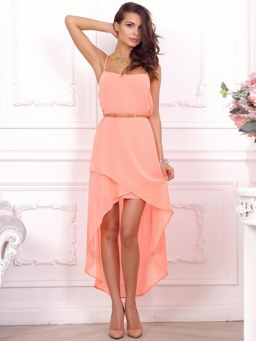 Платье длинное со шлейфом и открытой спиной  21009 розовое  - Платье длинное со шлейфом и открытой спиной  21009 розовое 