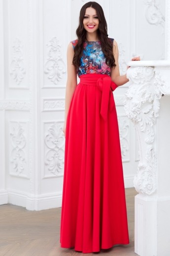 Бордовое платье с завышенной талией Sellini Banti — купить в Москве - Свадебный ТЦ Вега