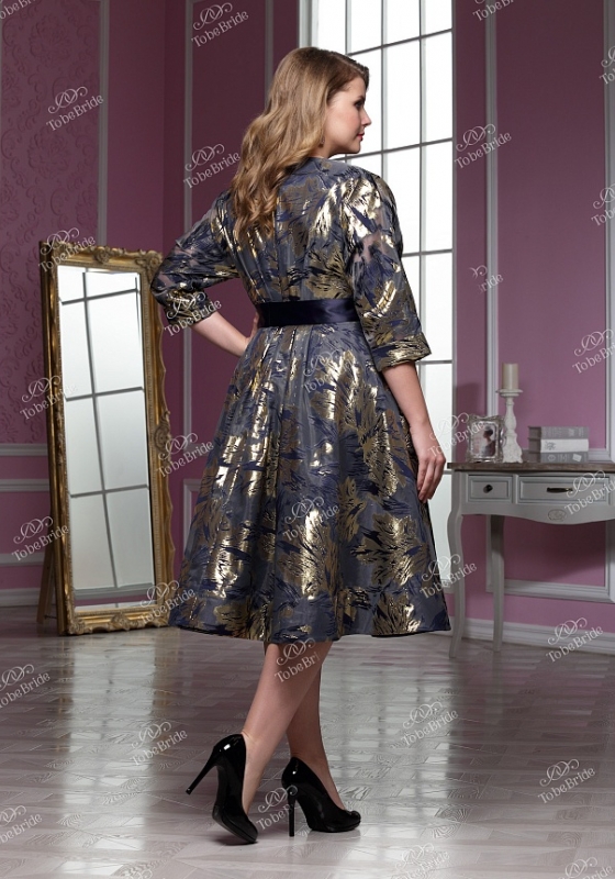 Платье с запахом и длинным рукавом  NN052B - Платье с запахом и длинным рукавом  NN052B