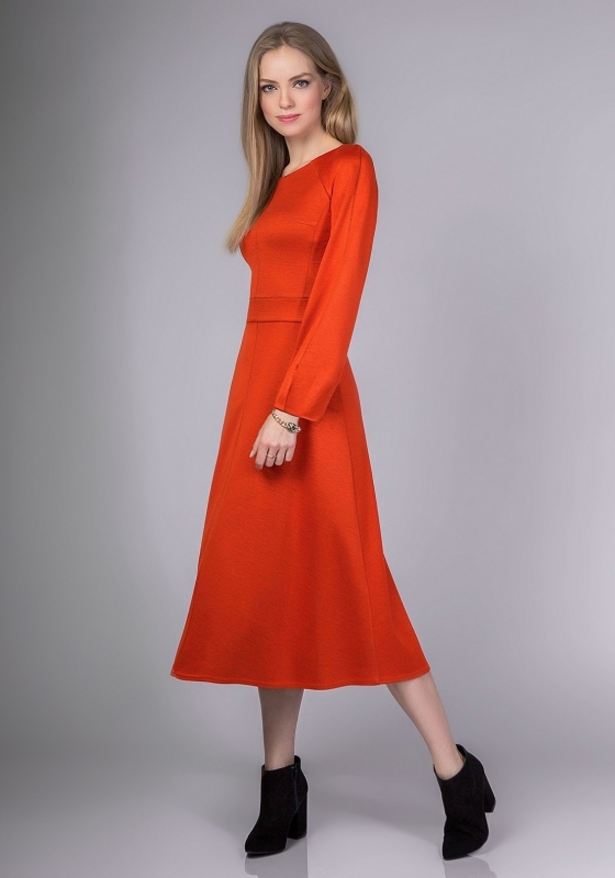 Платье SQ 1070 оранжевое - Платье SQ 1070 оранжевое