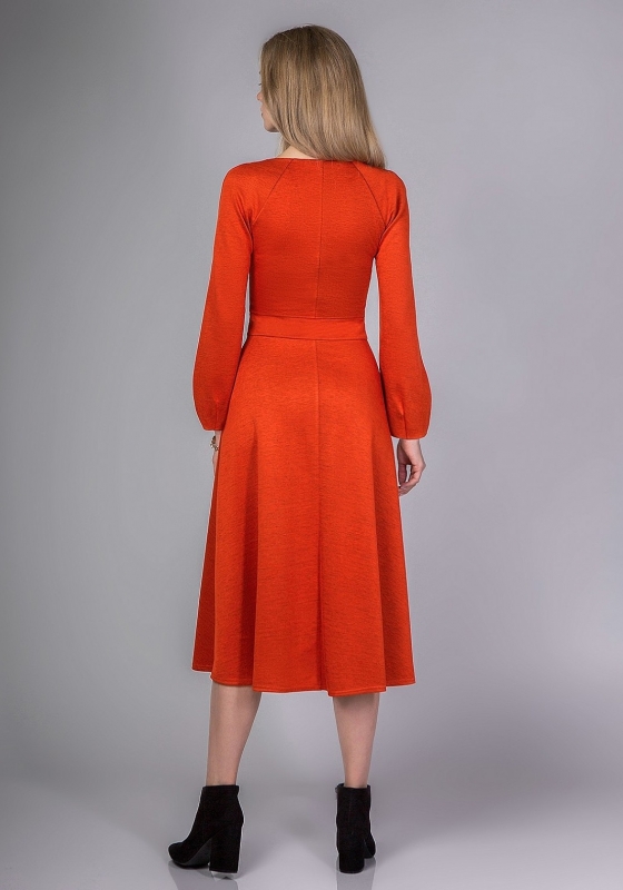 Платье SQ 1070 оранжевое - Платье SQ 1070 оранжевое