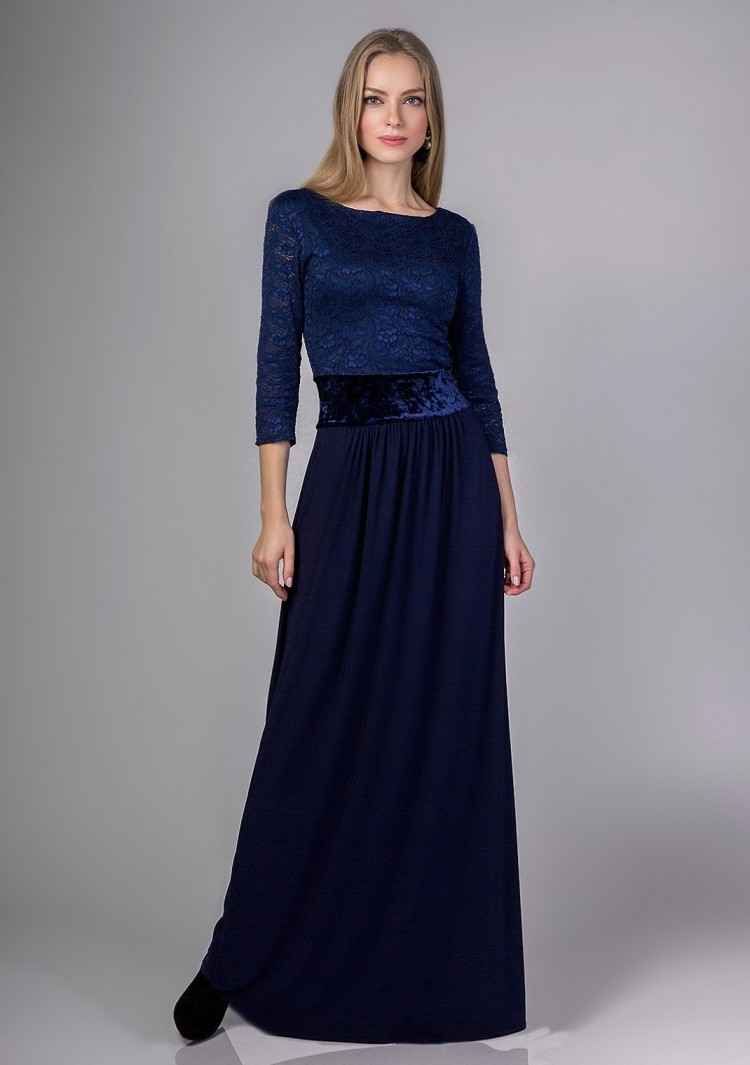 Платье SQ 1072 темно-синее