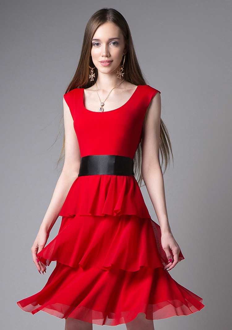 Платье SQ 1074/3 красное