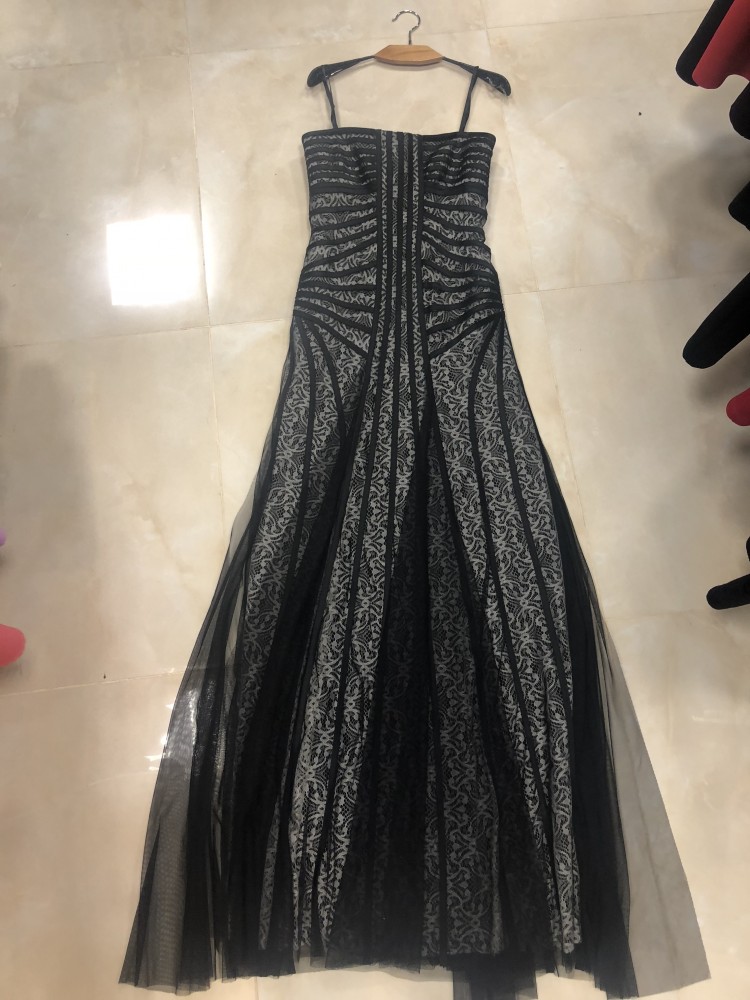 Платье Корсет Гипюр Maxi черное